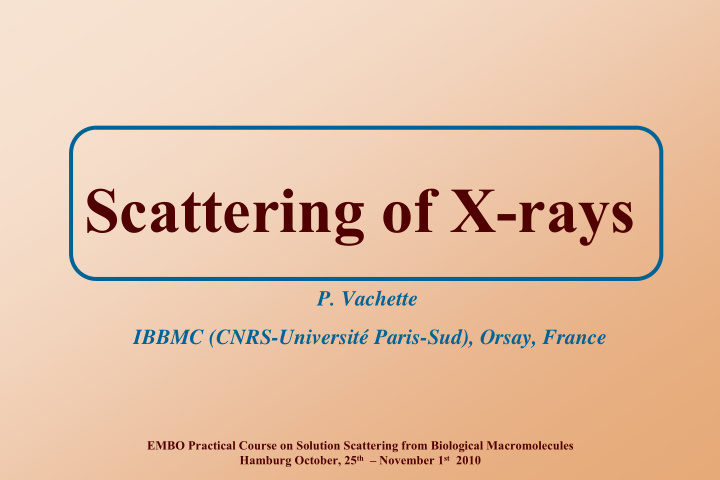 scattering of x rays