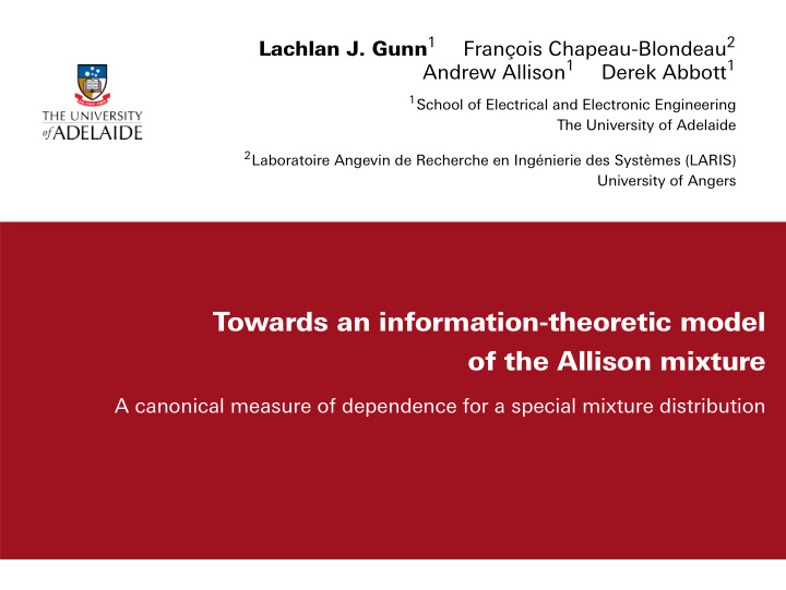 towards an information theoretic model of the allison