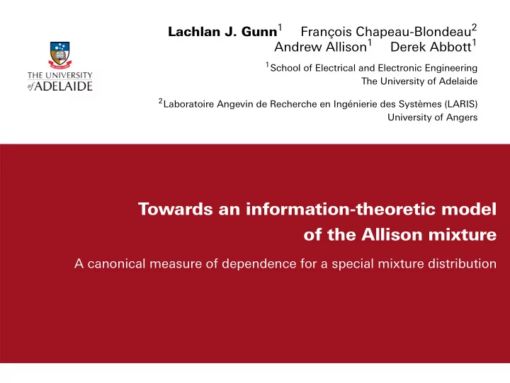 towards an information theoretic model of the allison