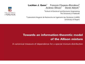 Towards an information-theoretic model  of the Allison mixture  A canonical measure of dependence