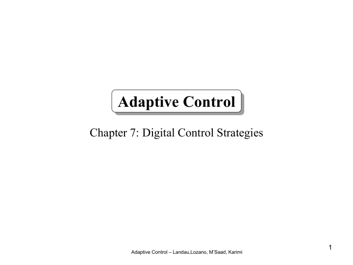 adaptive control