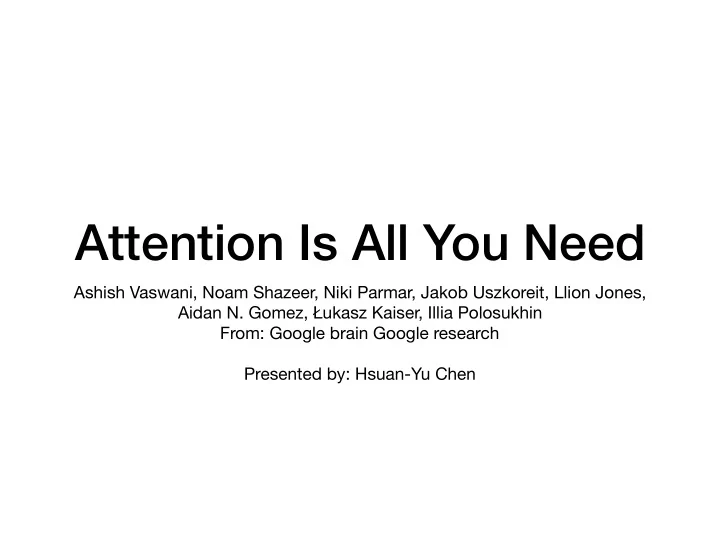 attention is all you need