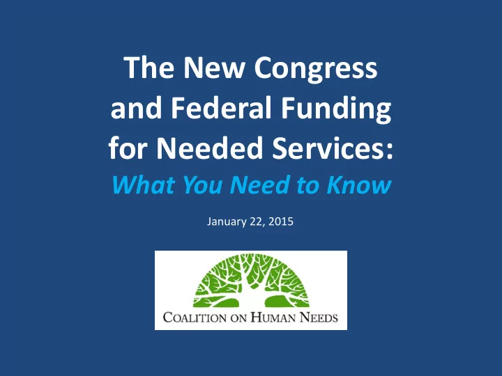 january 22 2015 thanks to our co sponsors campaign for