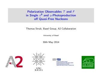 2  Outline  Short Motivation  Experimental Setup  Polarization Observables  Analysis Methods