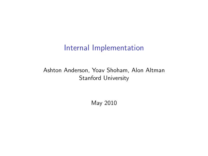 internal implementation