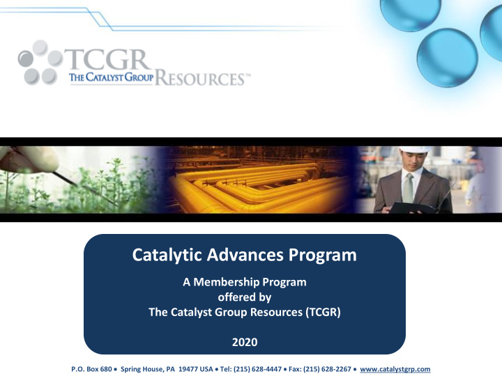 catalytic advances program
