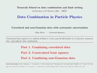 Data Combination in Particle Physics  Correlated and non-Gaussian data with systematic