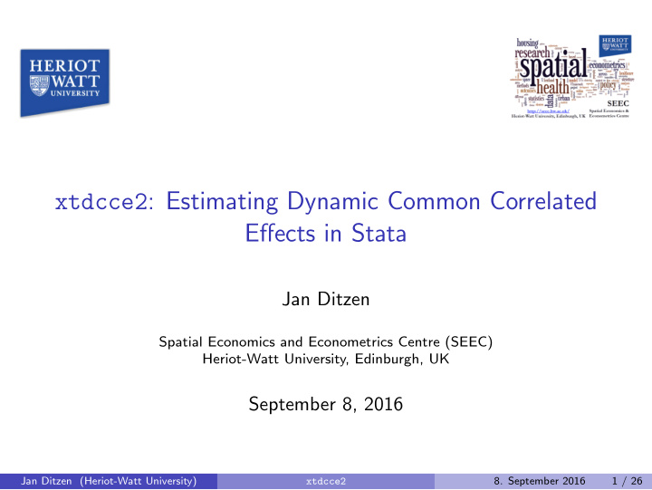 xtdcce2 estimating dynamic common correlated effects in