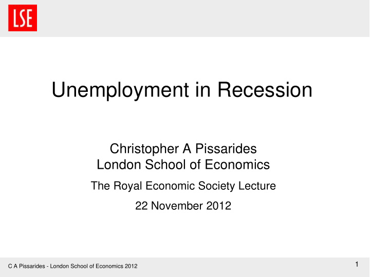 unemployment in recession