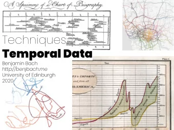 Techniques  Temporal Data  Benjamin Bach  http://benjbach.me  University of Edinburgh  2020  Events