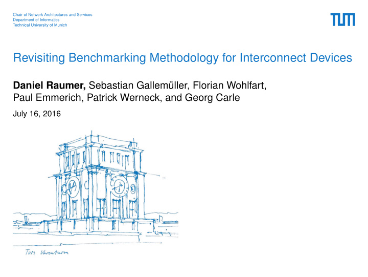 revisiting benchmarking methodology for interconnect