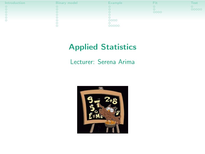 applied statistics