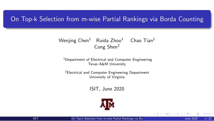 on top k selection from m wise partial rankings via borda