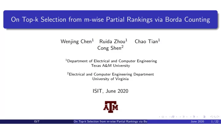 on top k selection from m wise partial rankings via borda