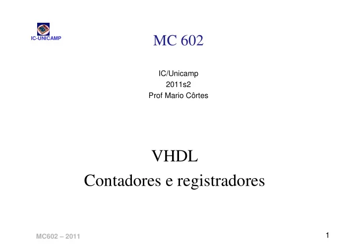 vhdl contadores e registradores