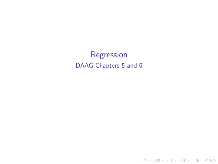regression