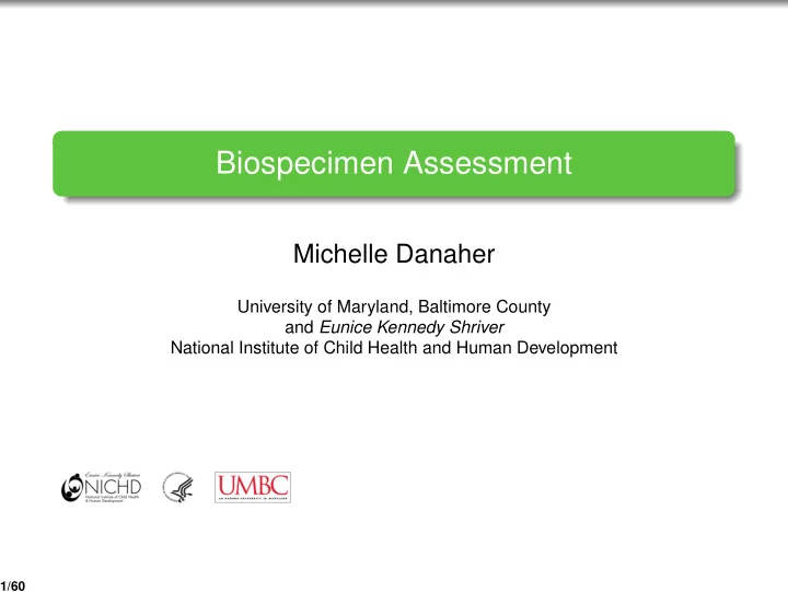 biospecimen assessment
