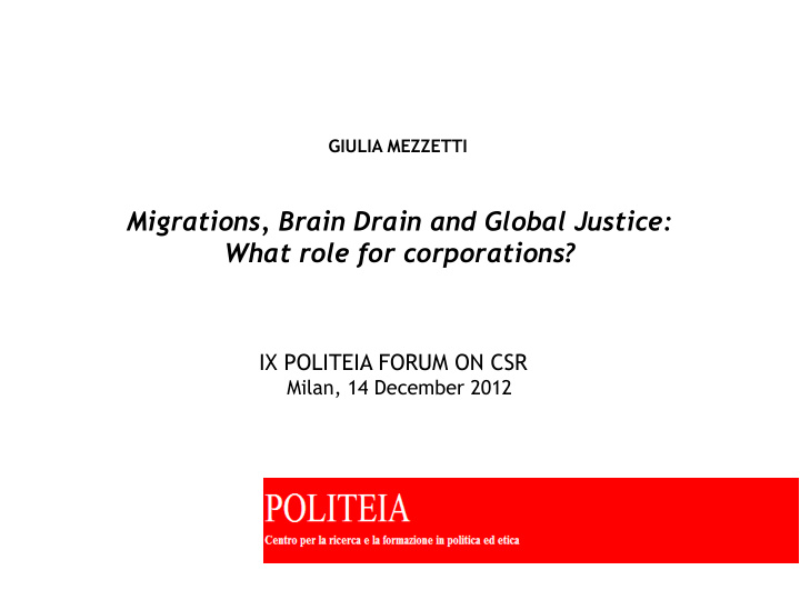 migrations brain drain and global justice what role for