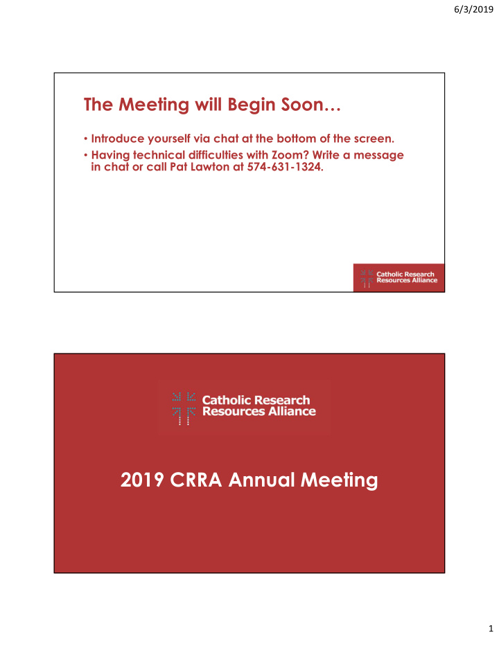 2019 crra annual meeting