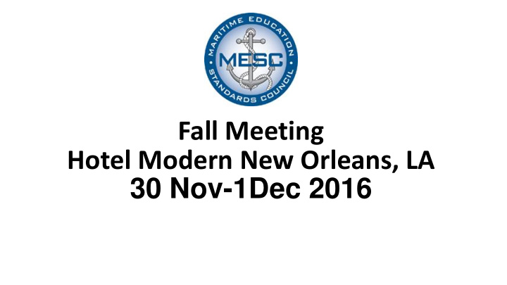 fall meeting hotel modern new orleans la