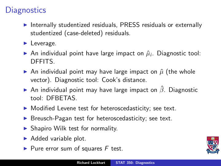 diagnostics