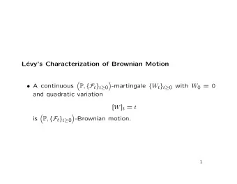 E  F s  ,  s  t    and, after some rearranging,  1 2 ( t  s )  2 .   e  ( W t  W
