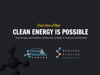 CL  CLEAN ENERGY IS POSSIBLE  How  Scripps  and  NextEra  Collaborate  to  Make