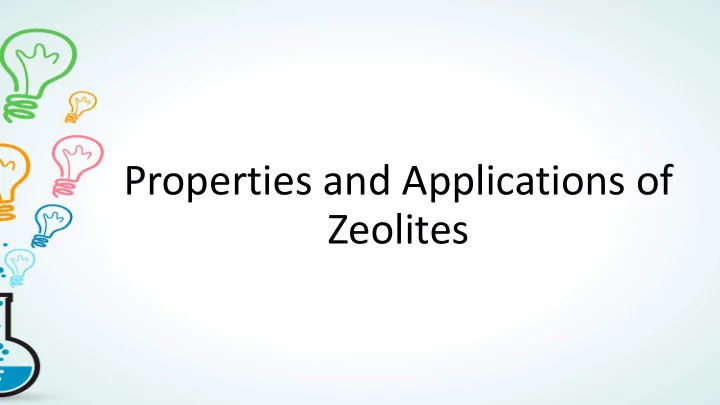 zeolites