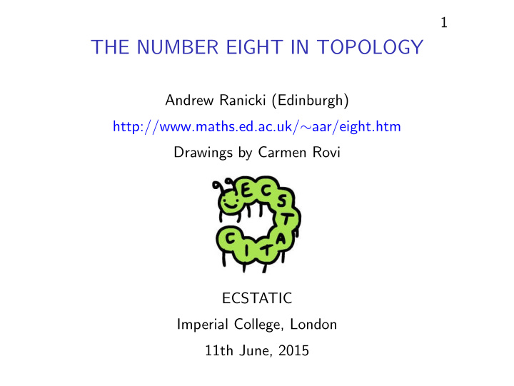 the number eight in topology