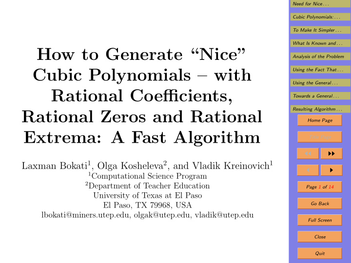 how to generate nice
