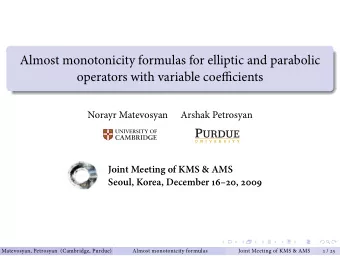 Almost monotonicity formulas for elliptic and parabolic  operators with variable coefficients