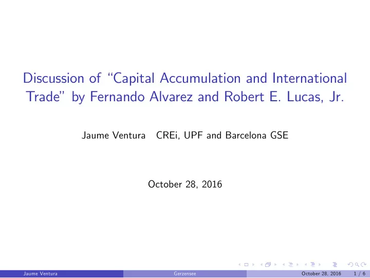 discussion of capital accumulation and international