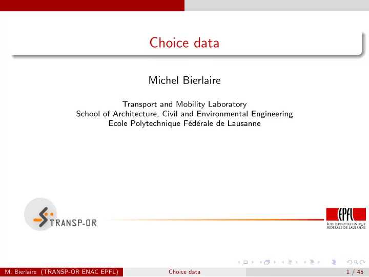 choice data