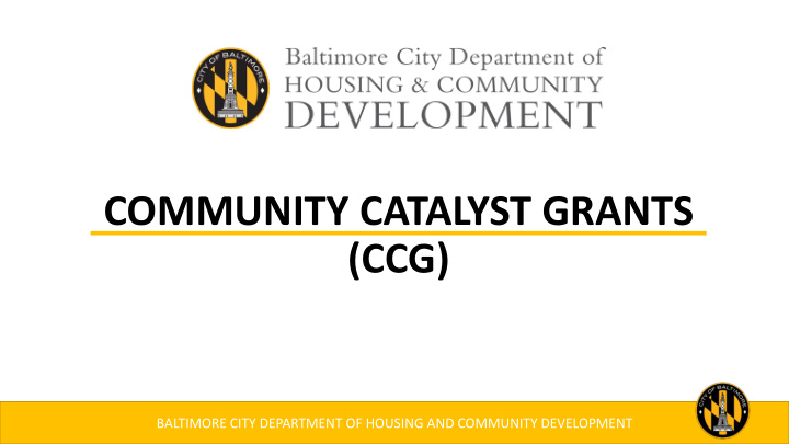 community catalyst grants ccg