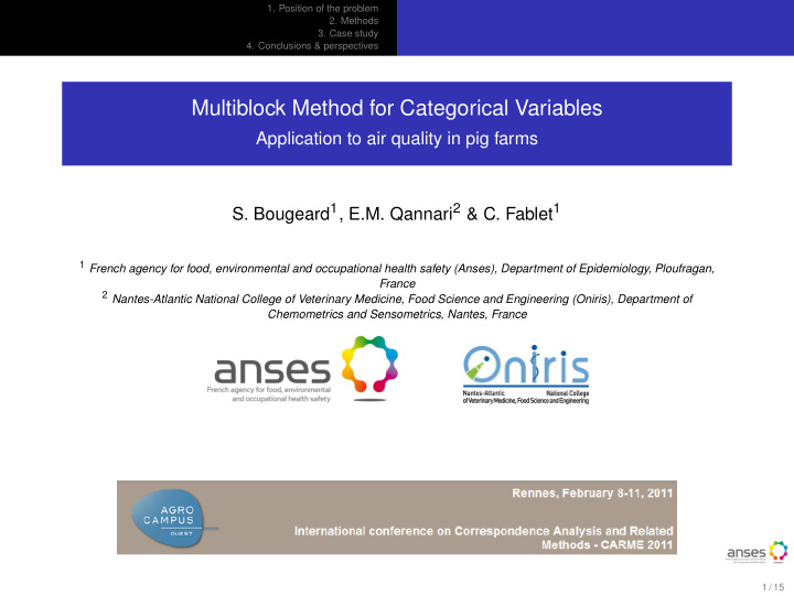 multiblock method for categorical variables