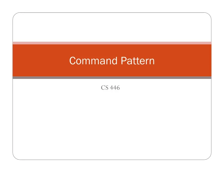 command pattern