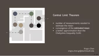 Ce  Central Li  Limit The  heorem  number  of  measurements  needed  to    estimate  the  mean