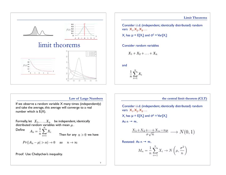 limit theorems