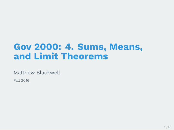 gov 2000 4 sums means and limit theorems