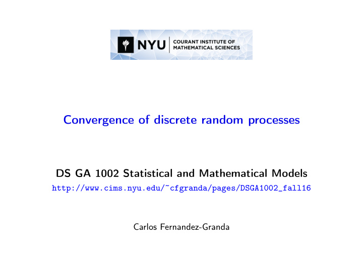 convergence of discrete random processes