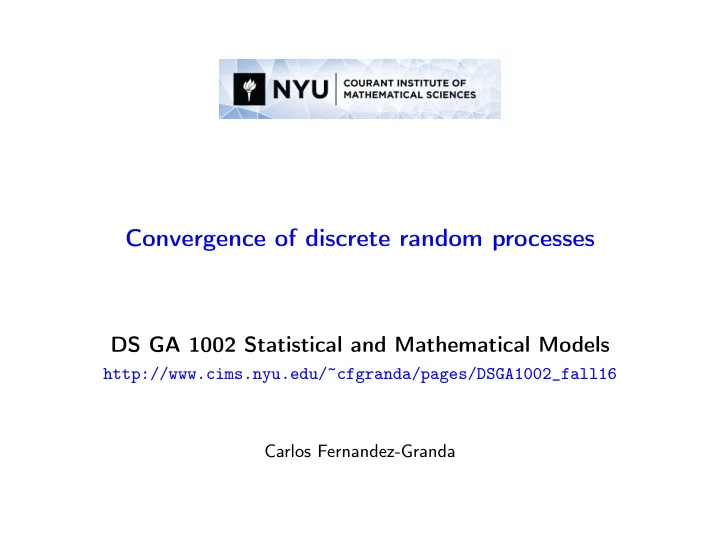 convergence of discrete random processes