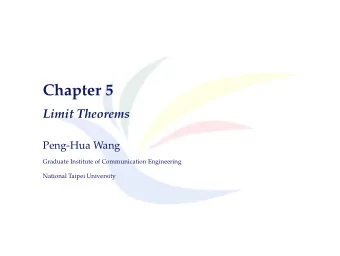 Chapter 5  Limit Theorems  Peng-Hua Wang  Graduate Institute of Communication Engineering  National