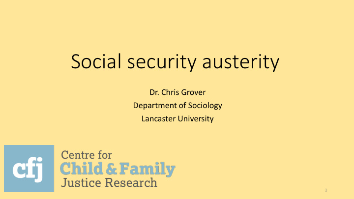 social security austerity