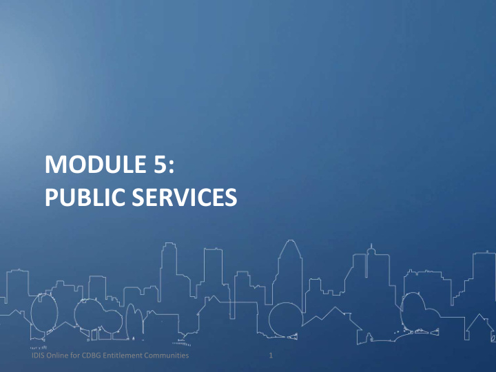 module 5 public services