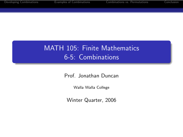 math 105 finite mathematics 6 5 combinations