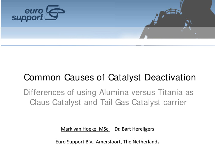 common causes of catalyst deactivation