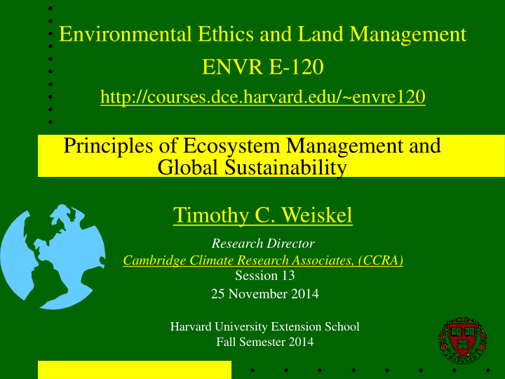 environmental ethics and land management