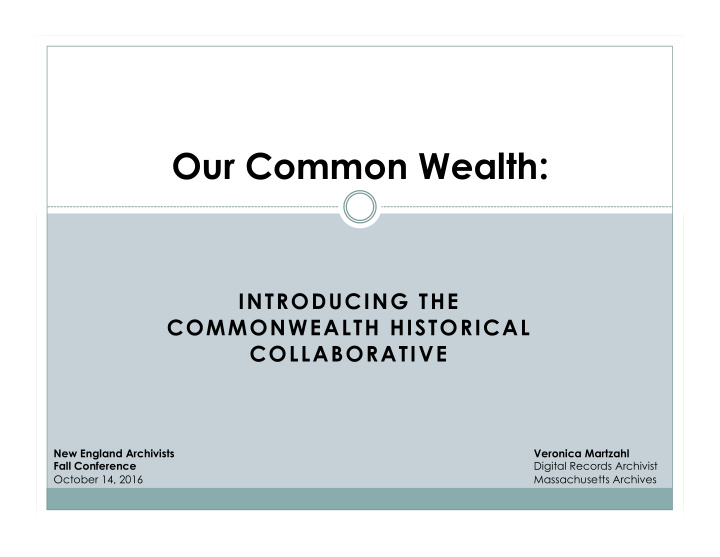 our common wealth