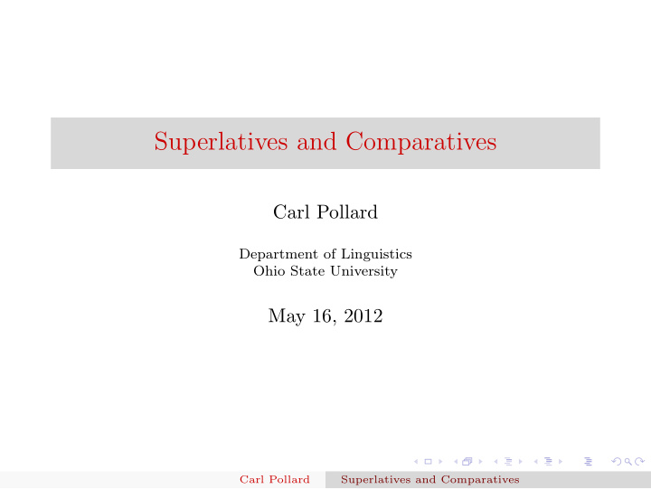 superlatives and comparatives