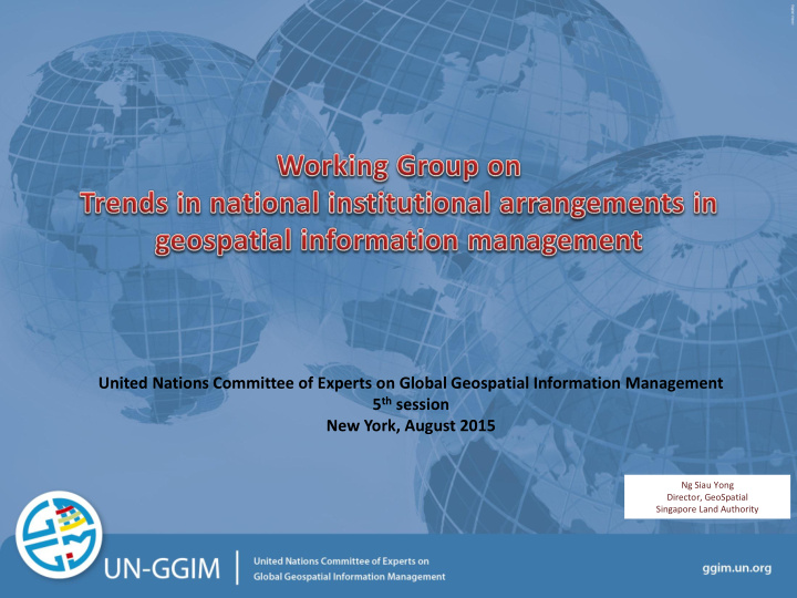 united nations committee of experts on global geospatial